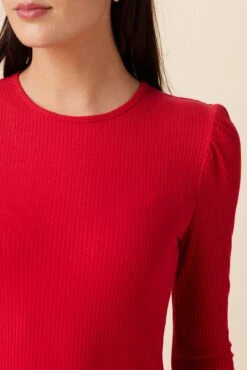 Naomi Paris Rib Top - Zinnia -Drapsify Sales Store 10103 Naomi Zinnia 4