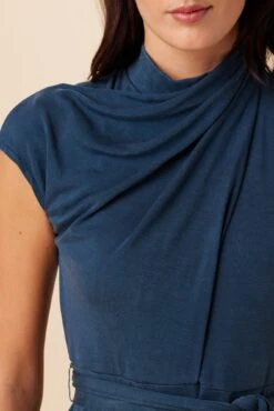 Hallie Tencel Luxe Dress - Azure -Drapsify Sales Store 10111 Hallie Azure 4