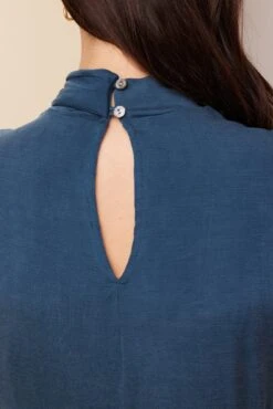 Hallie Tencel Luxe Dress - Azure -Drapsify Sales Store 10111 Hallie Azure 5