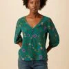 Linnea Washable Silk Top - Genoa Floral