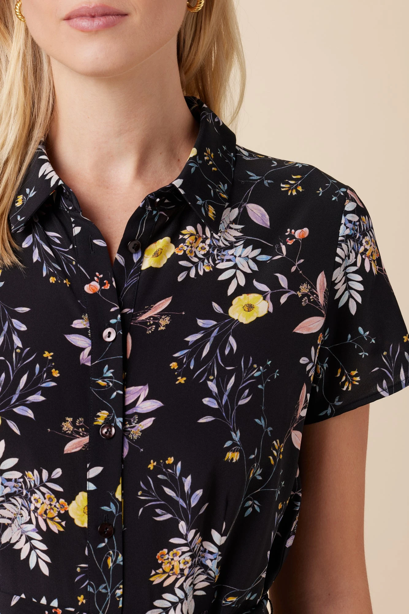 Joyce Washable Silk Dress - French Jardin Black 4 Joyce Washable Silk Dress - French Jardin Black - Image 4