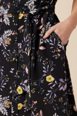 Joyce Washable Silk Dress - French Jardin Black 9 Joyce Washable Silk Dress - French Jardin Black -Drapsify Sales Store 10120 Joyce Silk French Jardin Black 5