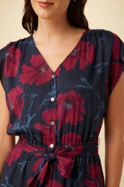 Marianna Ecovero Dress - Paysage Berry -Drapsify Sales Store 10127 Marianna Viscose Lined Paysage Berry 4