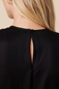 Olive Tencel Midi Dress - Black -Drapsify Sales Store 10133 Olive Twill Black 5