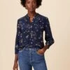 Charlotte 3/4 Sleeve Washable Silk Blouse - Ana Floral