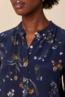 Charlotte 3/4 Sleeve Washable Silk Blouse - Ana Floral -Drapsify Sales Store 10140 Charlotte Silk Ana Floral 4
