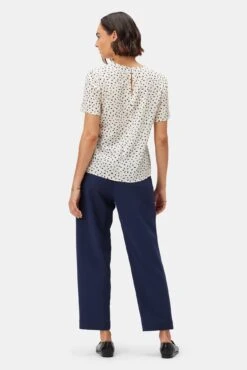 Odilia Washable Silk Blouse - Doucet Dot Ivory -Drapsify Sales Store 10175 Odilia Silk Doucet Dot Ivory 3