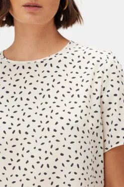 Odilia Washable Silk Blouse - Doucet Dot Ivory -Drapsify Sales Store 10175 Odilia Silk Doucet Dot Ivory 4