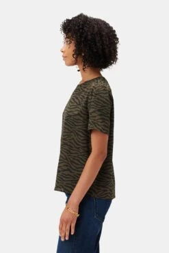 Drapsify Sales Store -Drapsify Sales Store 10175 Odilia Silk Zebra Green Black 2