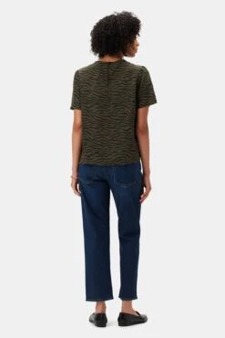 Odilia Washable Silk Blouse - Zebra Green Black 7 Odilia Washable Silk Blouse - Zebra Green Black -Drapsify Sales Store 10175 Odilia Silk Zebra Green Black 3