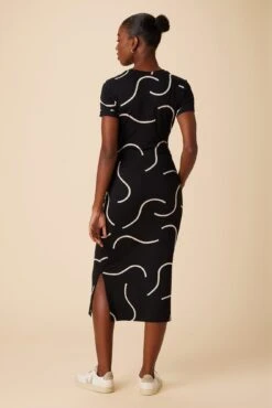 Colombe Viscose Knit Dress - Waves -Drapsify Sales Store 10176 SS Colombe Viscose Waves 3