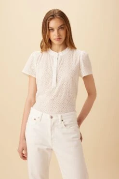 Kole Ecovero Eyelet Blouse - White