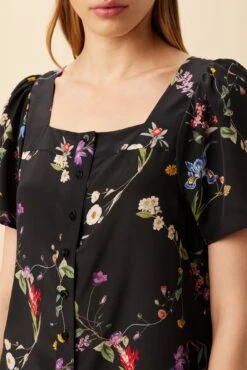 Donna Washable Silk Blouse - Marin Floral -Drapsify Sales Store 10206 Donna Marin Floral 4
