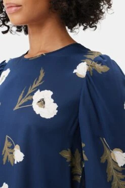 Darla 3/4 Sleeve Washable Silk Dress - Luna -Drapsify Sales Store 10237 Darla LS Luna 4