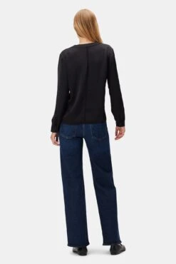 Kaya Blouse - Black -Drapsify Sales Store 10242 Kaya Mixed Media Black 3