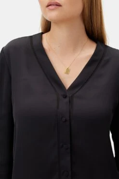 Kaya Blouse - Black -Drapsify Sales Store 10242 Kaya Mixed Media Black 6