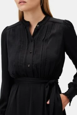 Malta Dress - Black -Drapsify Sales Store 10269 Malta Pin Tuck Black 4