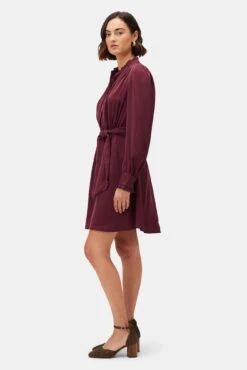 Malta Dress - Plum -Drapsify Sales Store 10269 Malta Pin Tuck Plum 2
