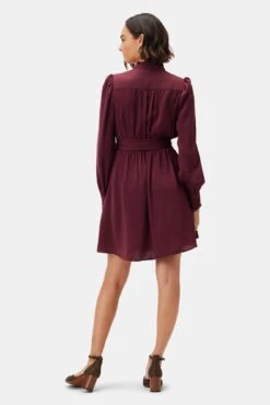 Malta Dress - Plum -Drapsify Sales Store 10269 Malta Pin Tuck Plum 3