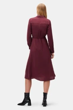 Joyce Dress - Plum -Drapsify Sales Store 10296 LS Joyce Polyester Plum 3