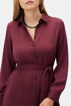 Joyce Dress - Plum -Drapsify Sales Store 10296 LS Joyce Polyester Plum 4