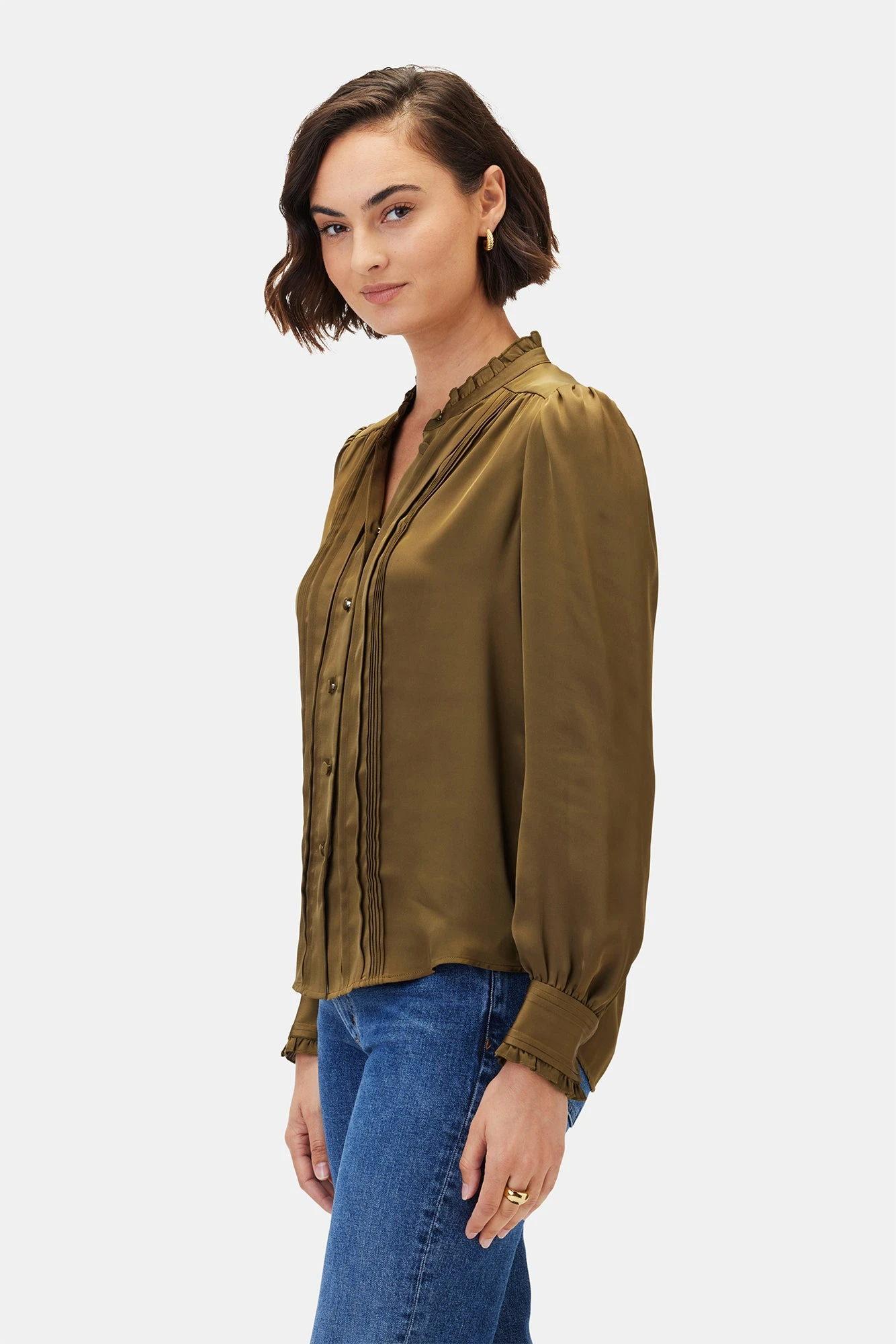 Charlotte Blouse - Bronzed Olive 3 Charlotte Blouse - Bronzed Olive - Image 3