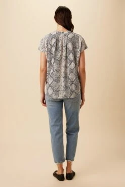 Renata Washable Silk Blouse - Serpentine -Drapsify Sales Store 1068 Renata Serpentine 3