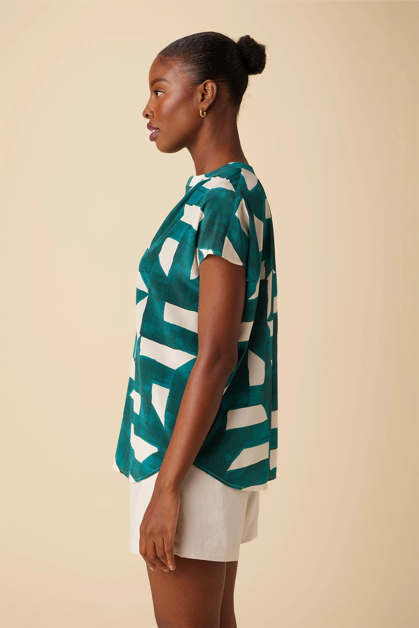 Renata Washable Silk Blouse - Eva 2 Renata Washable Silk Blouse - Eva - Image 2