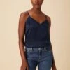 Barlow Cottonseed Cupro Cami - Navy