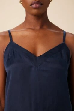 Barlow Cottonseed Cupro Cami - Navy 7 Barlow Cottonseed Cupro Cami - Navy -Drapsify Sales Store 11 9604 Barlow Navy 4