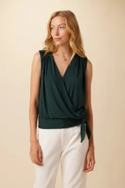 Simone Dream Knit Top - Darkest Spruce