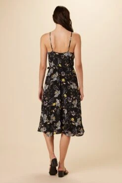 Varden Washable Silk Dress - French Jardin Black -Drapsify Sales Store 1593 Varden French Jardin Black 3