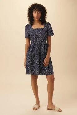 Ria Organic Cotton Dress - Trieste Dot