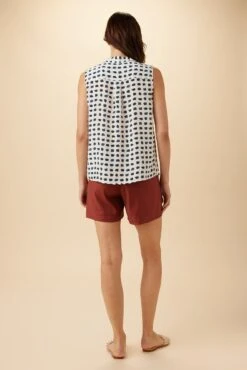 Amy Washable Silk Blouse - Squared Up White -Drapsify Sales Store 18 10209 SL Amy Squared Up White 3