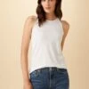 Sadie Reverie Slub Tank - White