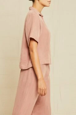 Monroe Cottonseed Cupro Pajama Top - Quartz -Drapsify Sales Store 211013 AV October ECOMM 0221MonroePJTopQuartzCupro 6321 4e3d6b57 c8f3 4fb2 bdbd 117b0769c086