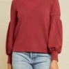 Maggie Luxe Fleece Top - Mulberry