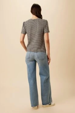 Odilia Scallop Knit Tee - Natural Black -Drapsify Sales Store 2304 SS Scalloped Odilia Natural Black 3