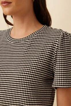 Odilia Scallop Knit Tee - Natural Black -Drapsify Sales Store 2304 SS Scalloped Odilia Natural Black 4