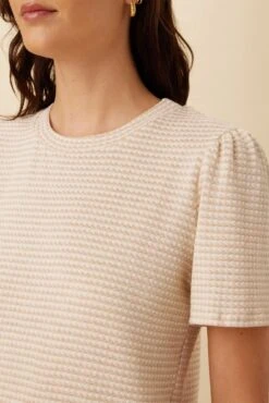 Odilia Scallop Knit Tee - Natural Oatmeal -Drapsify Sales Store 2304 SS Scalloped Odilia Natural Oatmeal 4