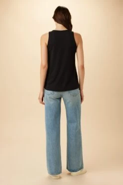 Sadie Reverie Slub Tank - Black -Drapsify Sales Store 23 7951 Sadie Black 3