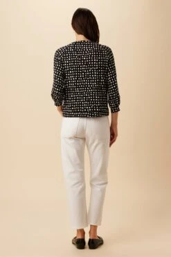 Issa Viscose Knit Tee - Valencia Dot Black -Drapsify Sales Store 26 Issa Viscose Valencia Dot Black 3