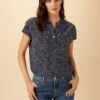 Renata Washable Silk Blouse - Trieste Dot