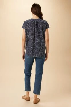 Renata Washable Silk Blouse - Trieste Dot -Drapsify Sales Store 27 1068 Renata Silk Trieste Dot 3