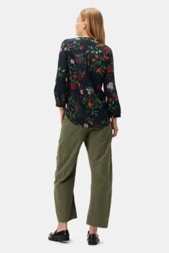 Amy Washable Silk Blouse - Osaka Floral -Drapsify Sales Store 3202R3 Amy Osaka Floral 3