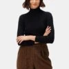 Lux Paris Rib Turtleneck - Black