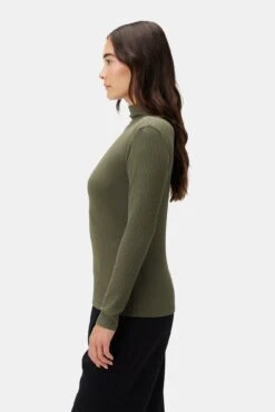 Lux Paris Rib Turtleneck - Calla Green 6 Lux Paris Rib Turtleneck - Calla Green -Drapsify Sales Store 3800R1 Lux Turtleneck Calla Green 2