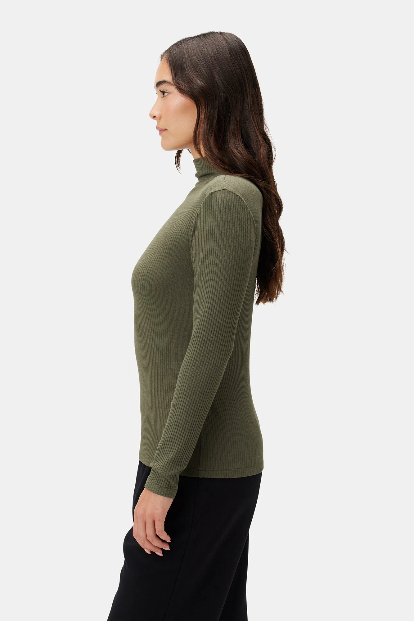 Lux Paris Rib Turtleneck - Calla Green 3 Lux Paris Rib Turtleneck - Calla Green - Image 3