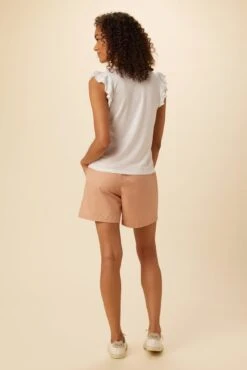 Aretha Reverie Slub Top - White -Drapsify Sales Store 5205R1 Aretha White 3