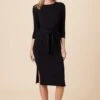 Colombe 3/4 Sleeve Reverie Knit Dress - Black
